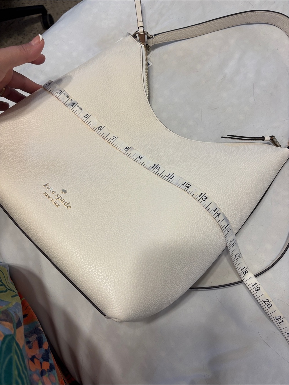 kate spade Cream Pebbled Leather large Hobo Bag - Picture 6 of 7